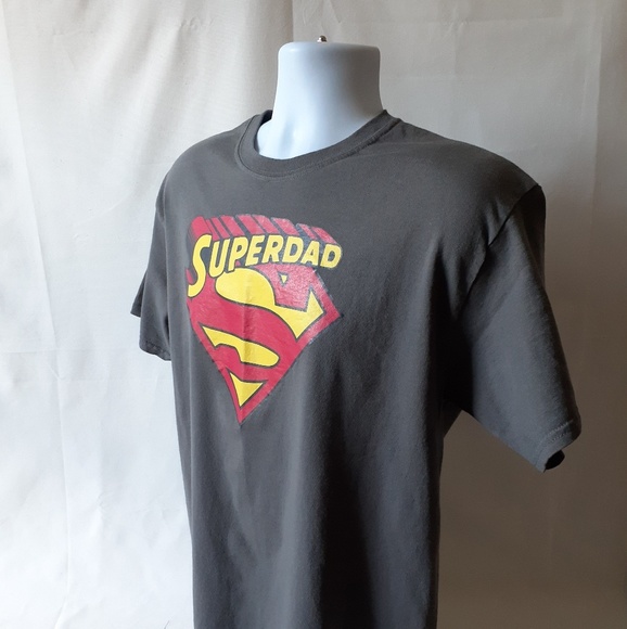 Superdad men's grey short sleeve t-shirt size L - Picture 3 of 8